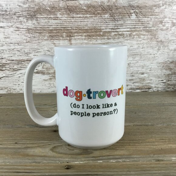 Dog-Trovert Do I Look Like a People Person Coffee Mug - Picture 1 of 3